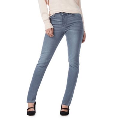 Grey 'Brooke' high waisted slim fit jeans